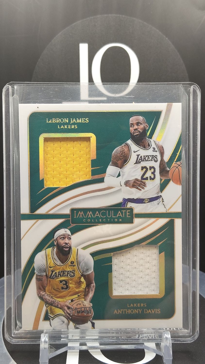 2023-24 Panini Immaculate Dual Jerseys Lebron James &amp; Anthony Davis #IDM-LAL