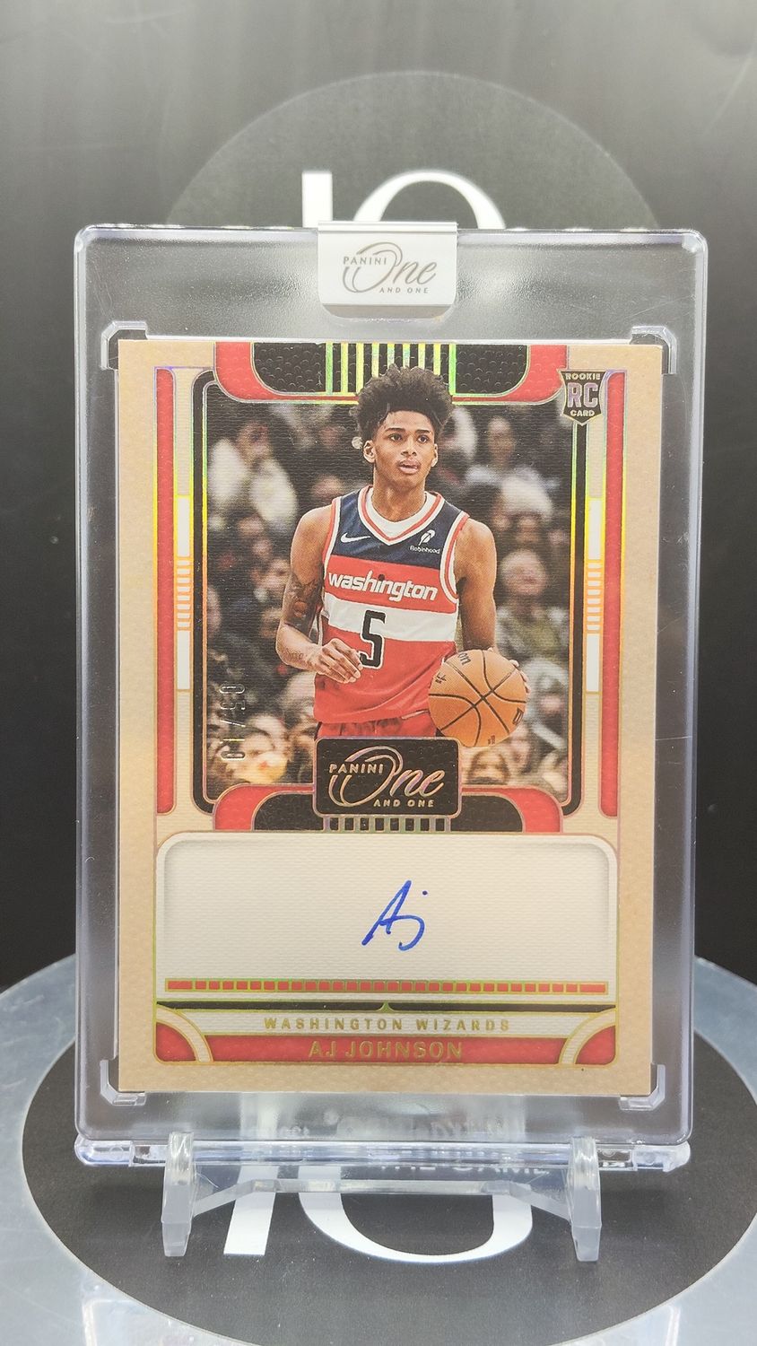 2024-25 Panini One and One AJ Johnson Auto RC 05/10 #RA-AJJ