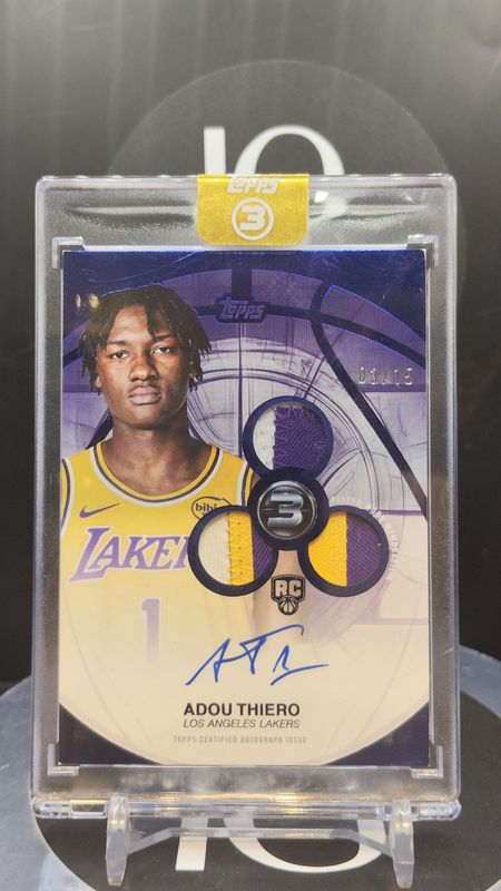2025-26 Topps 3 Basketball Adou Thiero Auto Patch RC 03/15 #RPV-AT