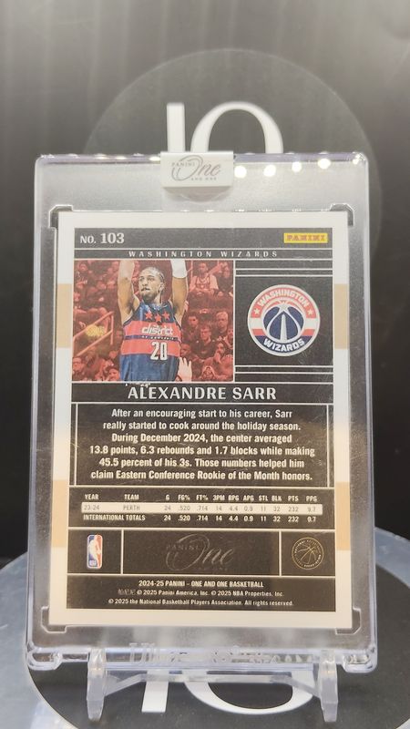 2024-25 Topps Panini One and One Alexandre Sarr 07/10 #103