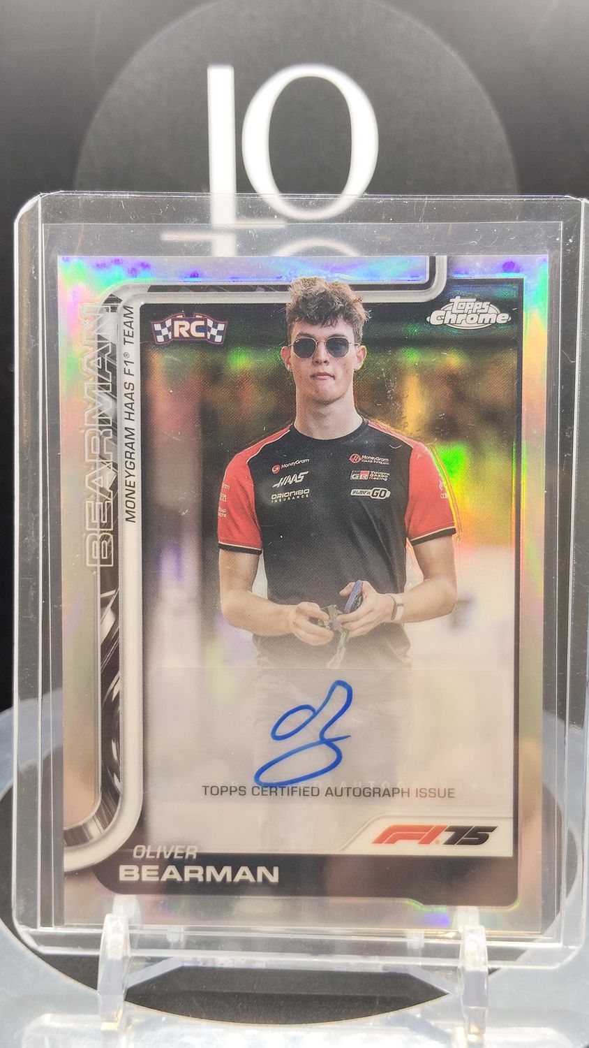 2025 Topps Formula 1 Chrome Oliver Bearman Auto #CAC-BEA