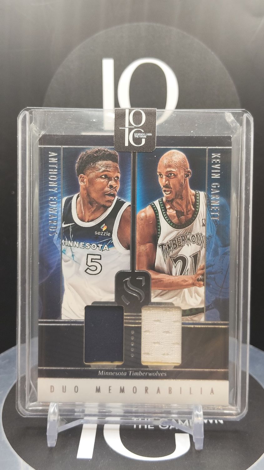 2024-25 Panini Silhouette Duo Game Used Relic Anthony Edwards &amp; Kevin Garnett