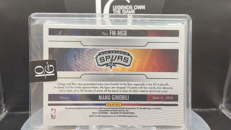 2024-25 Panini Silhouette Manu Ginobili 11/24 #FM-MGB