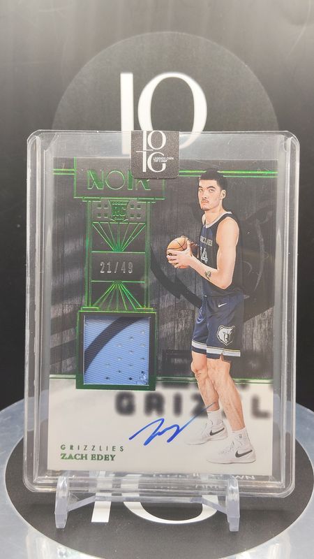 2024-25 Panini Noir Basketball Zach Edey Patch Auto 21/49 #370
