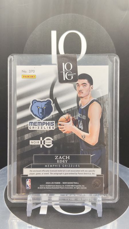 2024-25 Panini Noir Basketball Zach Edey Patch Auto 21/49 #370