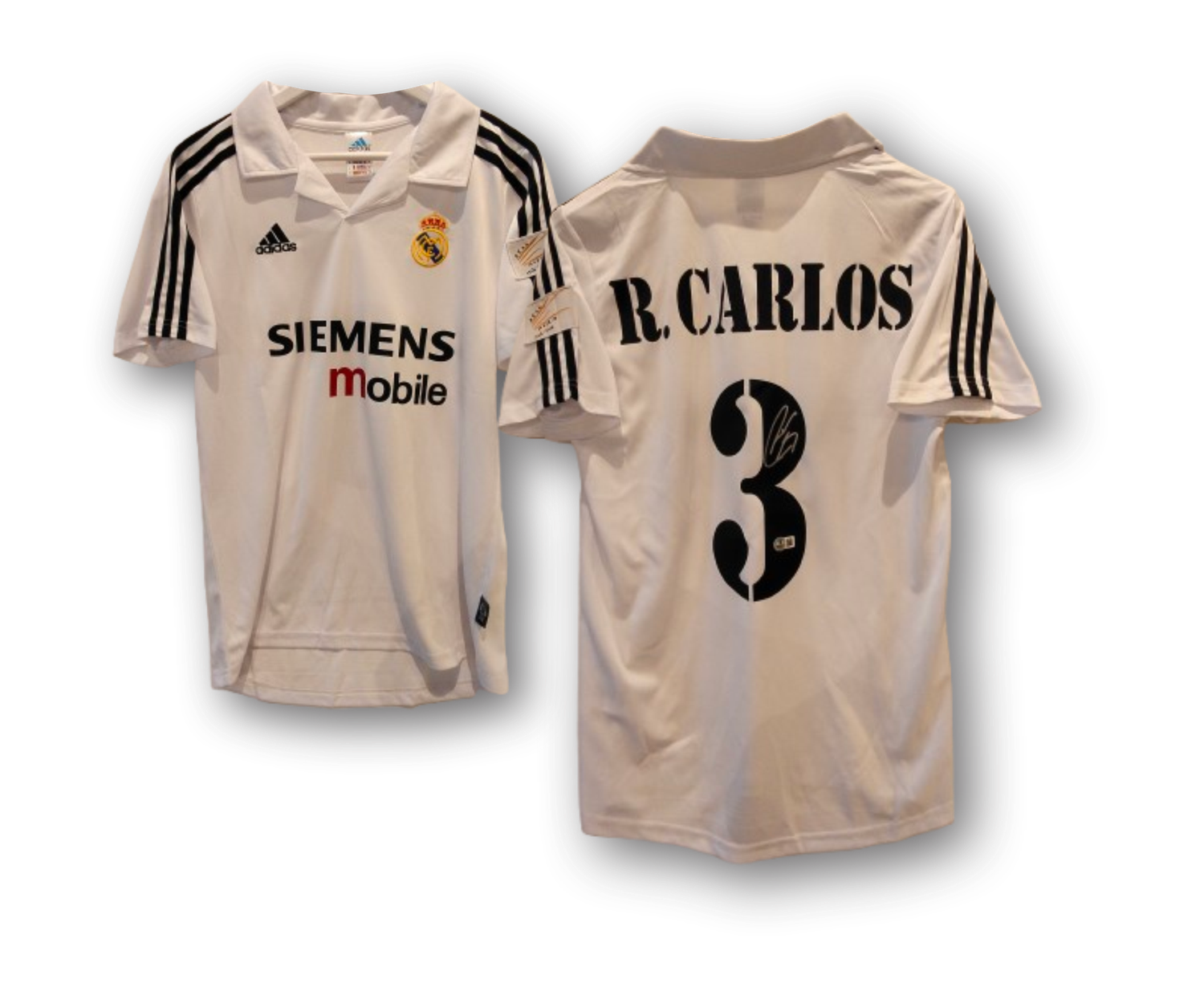 Roberto Carlos #3 Real Madrid 01/02 Home UCL / Centenary Signed Jersey