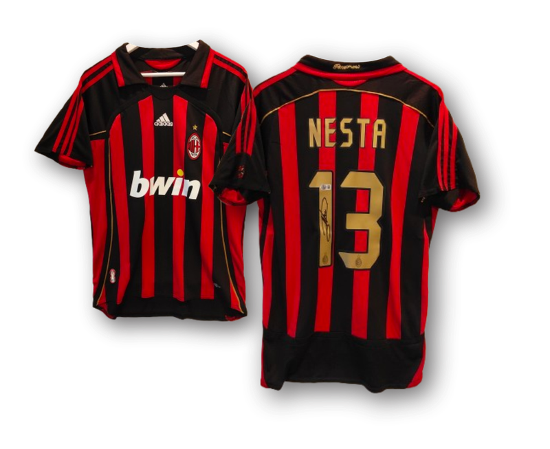 Alessandro Nesta Signed AC Milan Home Jersey