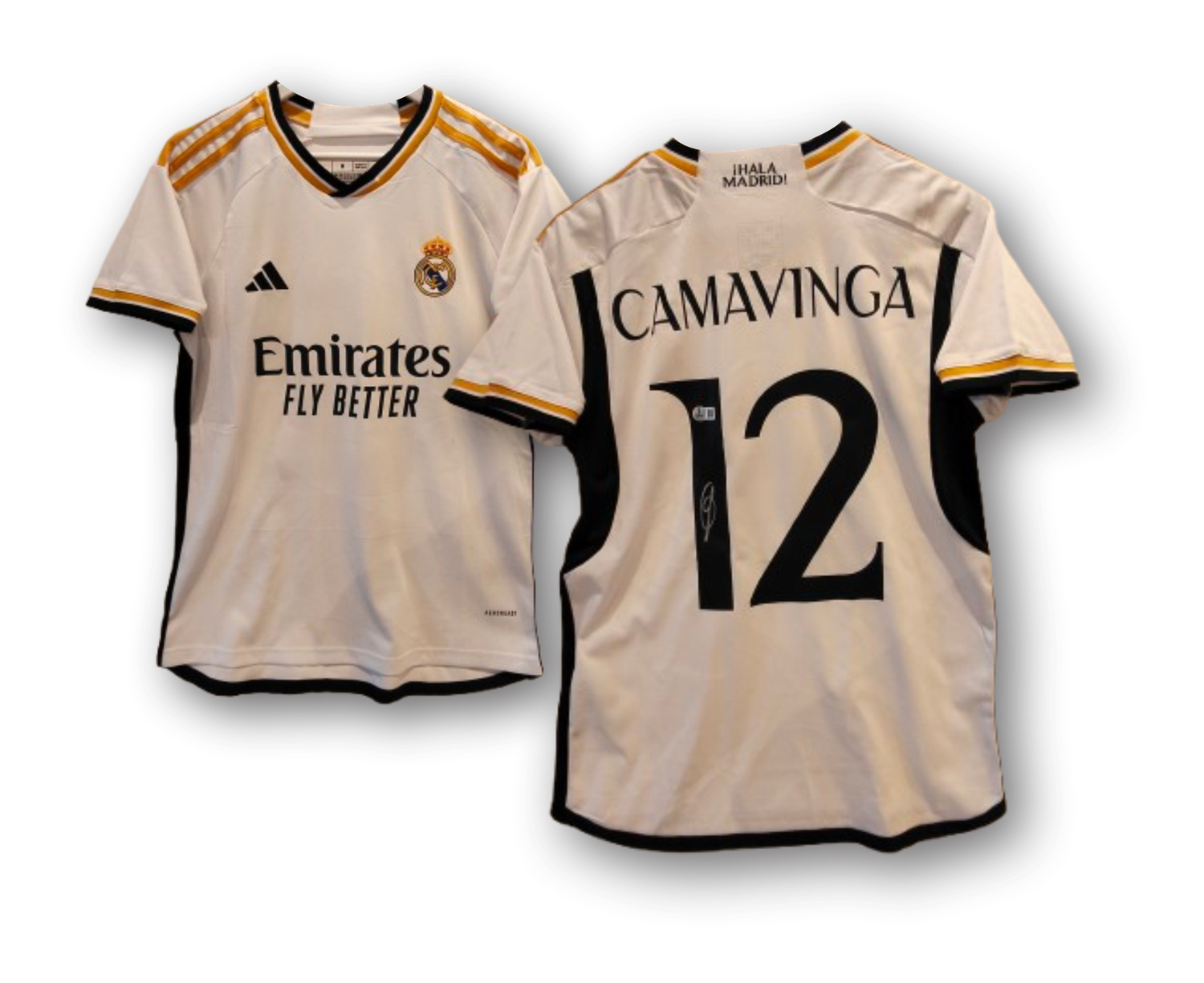 Eduardo Camavinga #12 Real Madrid 23/24 Home UCL Signed Jersey