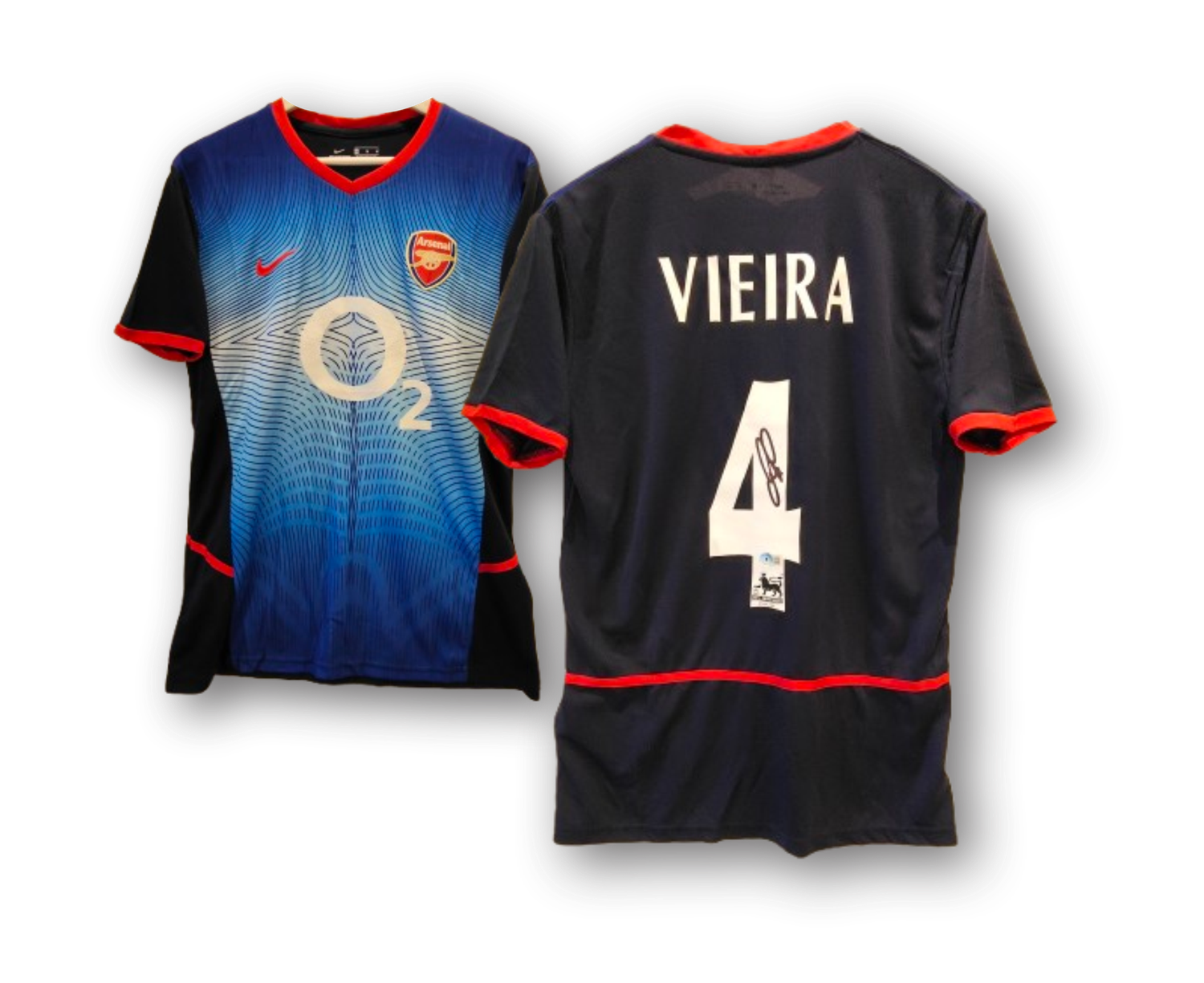 Patrick Vieira Signed Arsenal Away Jersey