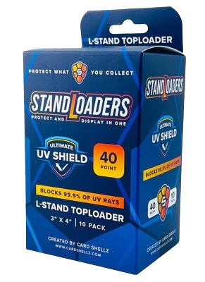 40PT Premium StandLoader Toploader - UV Shield BLUE TINT