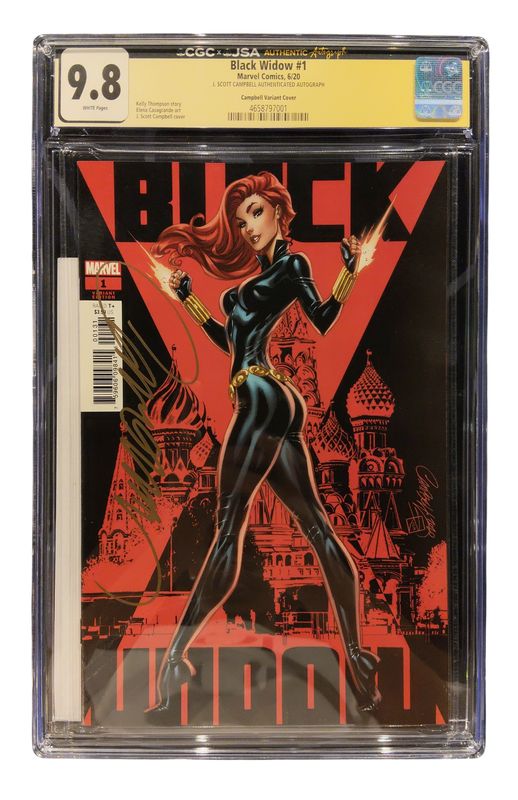 Black Widow # 1 Marvel Comics 6/20 CGC 9.8 J.Scott Campbell Auto