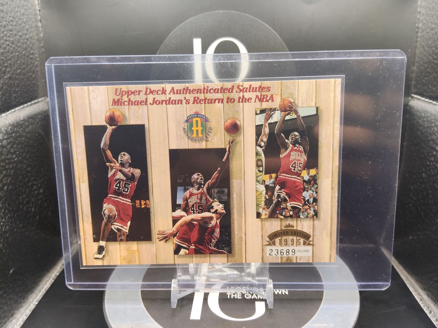 1995 Upper Deck Authenticated Salutes Michael Jordan's Return to the NBA - Michael Jordan #23,689/45,000
