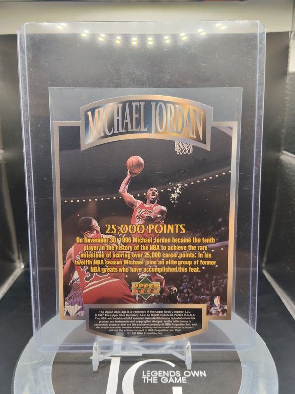 1997 Upper Deck Michael Jordan 25,000 Points Die Cut Jumbo Card