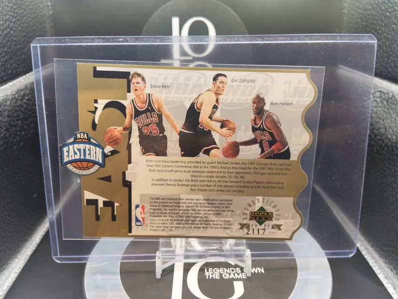 1996 Upper Deck Chicago Bulls Eastern Conference Champions '97 Die Cut - Michael Jordan Scottie Pippen Dennis Rodman