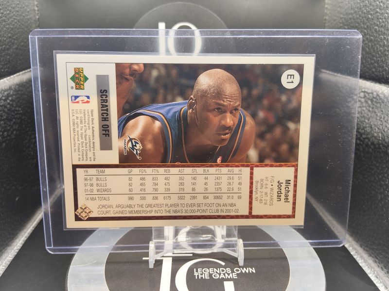 2002 Upper Deck Michael Jordan E1 Washington Wizards - Scratch Off