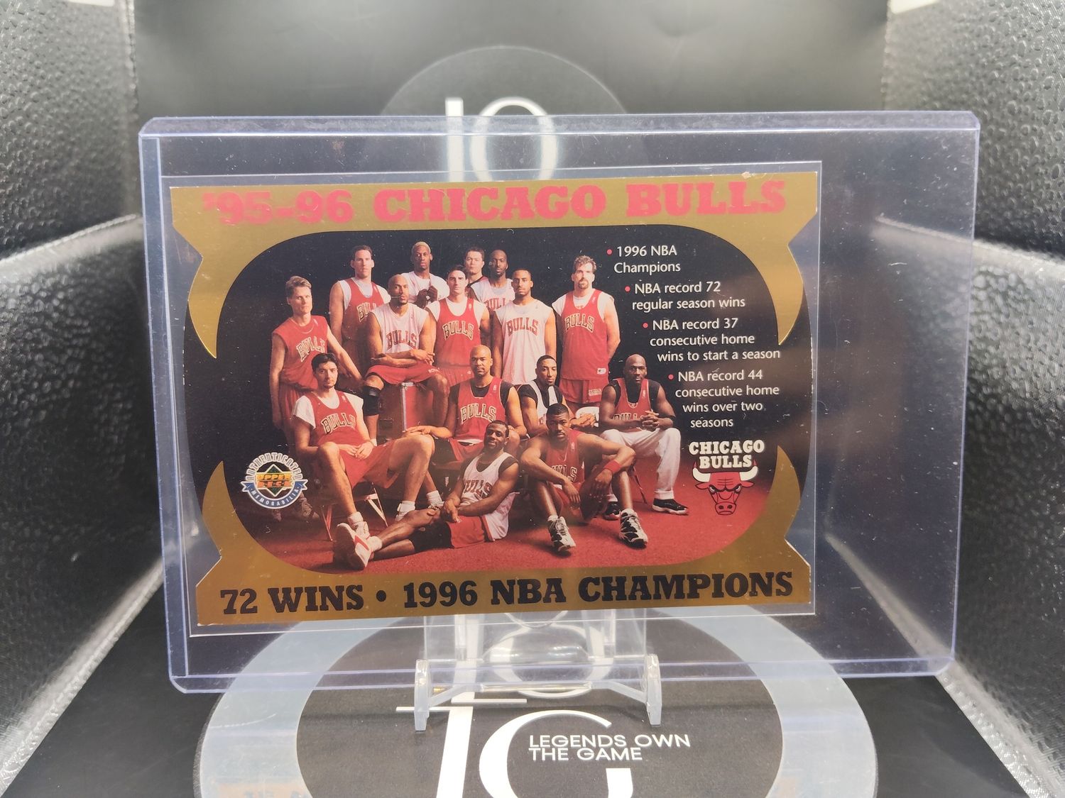 1996 Upper Deck Authenticated 95-95 Chicago Bulls 72 Wins - Michael Jordan Scottie Pippen Dennis Rodman #2,111/10,000