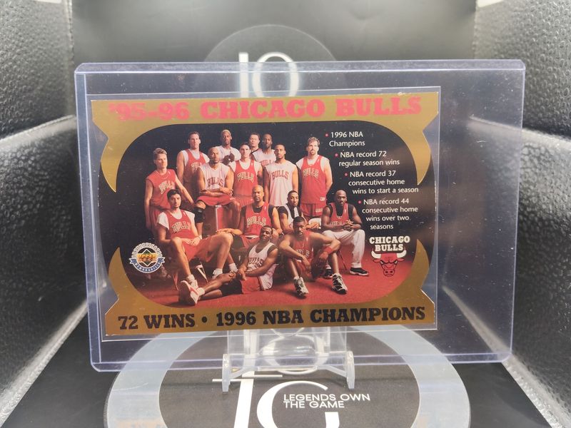 1996 Upper Deck Authenticated 95-95 Chicago Bulls 72 Wins - Michael Jordan Scottie Pippen Dennis Rodman #2,111/10,000