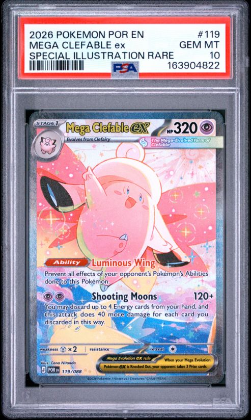 2026 Pokemon Por En-Perfect Order#119 Mega Clefable Ex Special Illustration Rare
