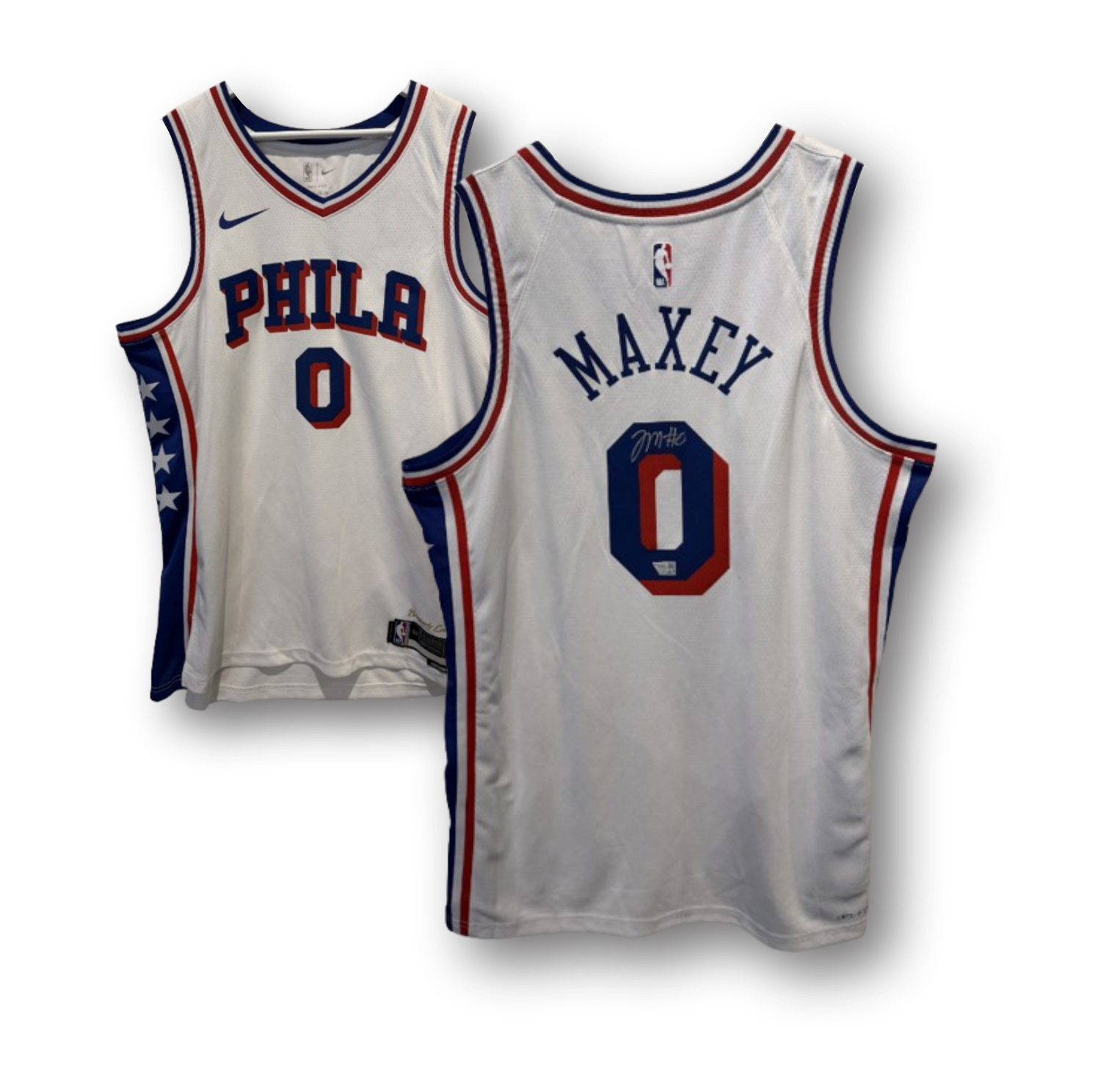 Tyrese Maxy Philadelphia 76ers Autographed Nike White 2020-2021 Association Edition Swingman Jersey