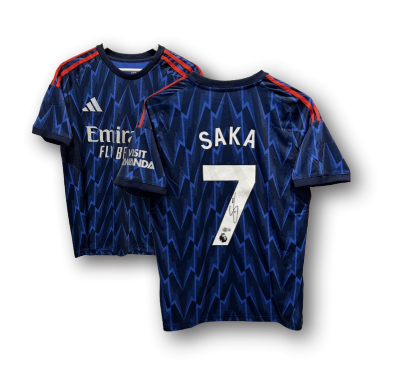 Bukayo Saka signed Arsenal Away Jersey