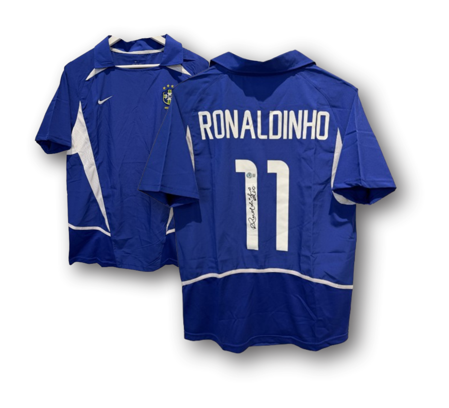 Ronaldinho Signed Brazil Away Jersey