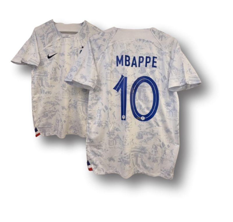 Kylian Mbappe Autographed 2022 France National Team Authentic White Away Jersey