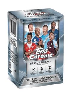 2025-26 Topps Chrome UEFA Club Competitions Soccer Blaster Box