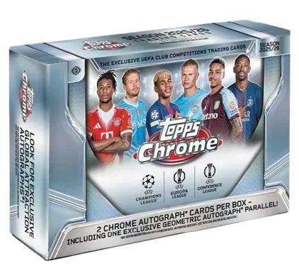 2025-26 Topps Chrome UEFA Club Competitions Soccer Delight Box