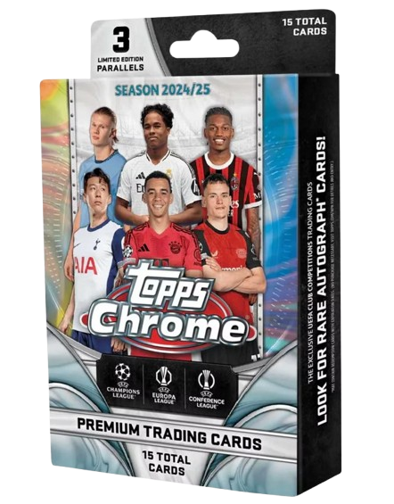 2024-25 Topps UEFA Club Competitions Chrome Soccer Hanger Box