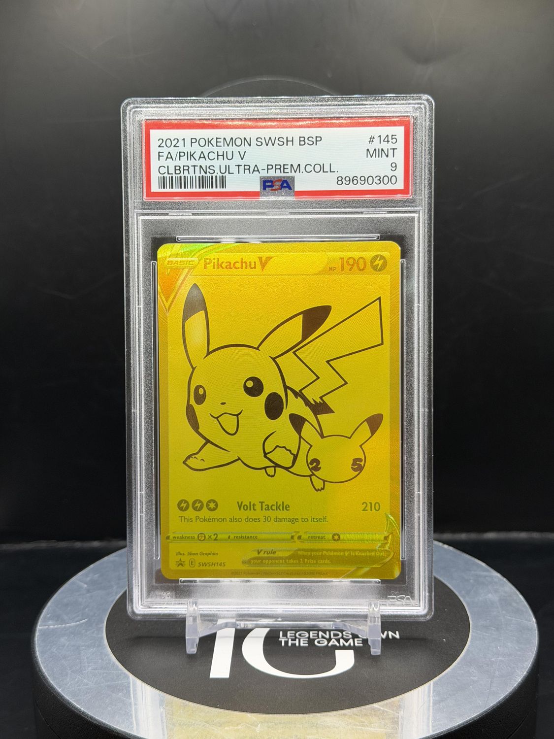 2021 Pokemon SWSH BSP FA/Pikachu V Clbrtns.Ultra-Prem.Coll. #145 PSA 9