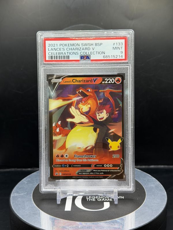 2021 Pokemon SWSH BSP Lance's Charizard V Celebrations Collection #133 PSA 9