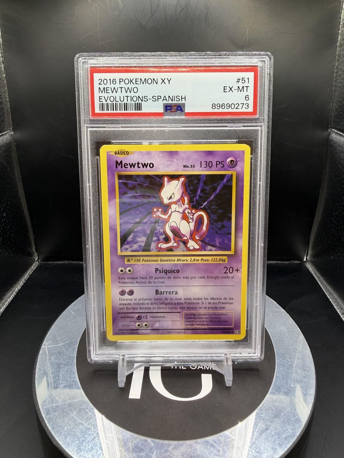 2016 Pokemon XY Mewtwo Evolutions - Spanish #51 PSA 6