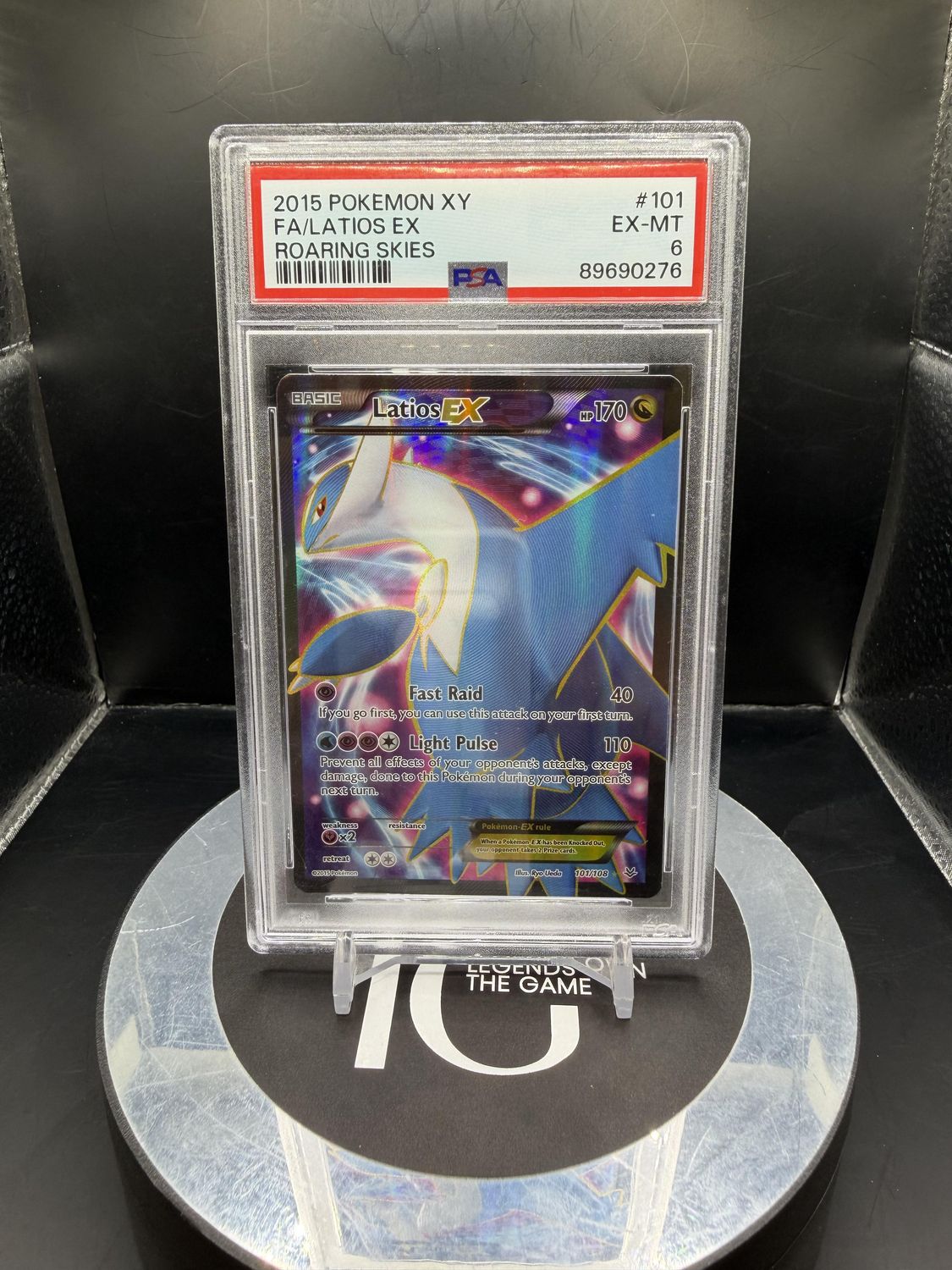 2015 Pokemon XY FA/Latios Ex Roaring Skies #101 PSA 6