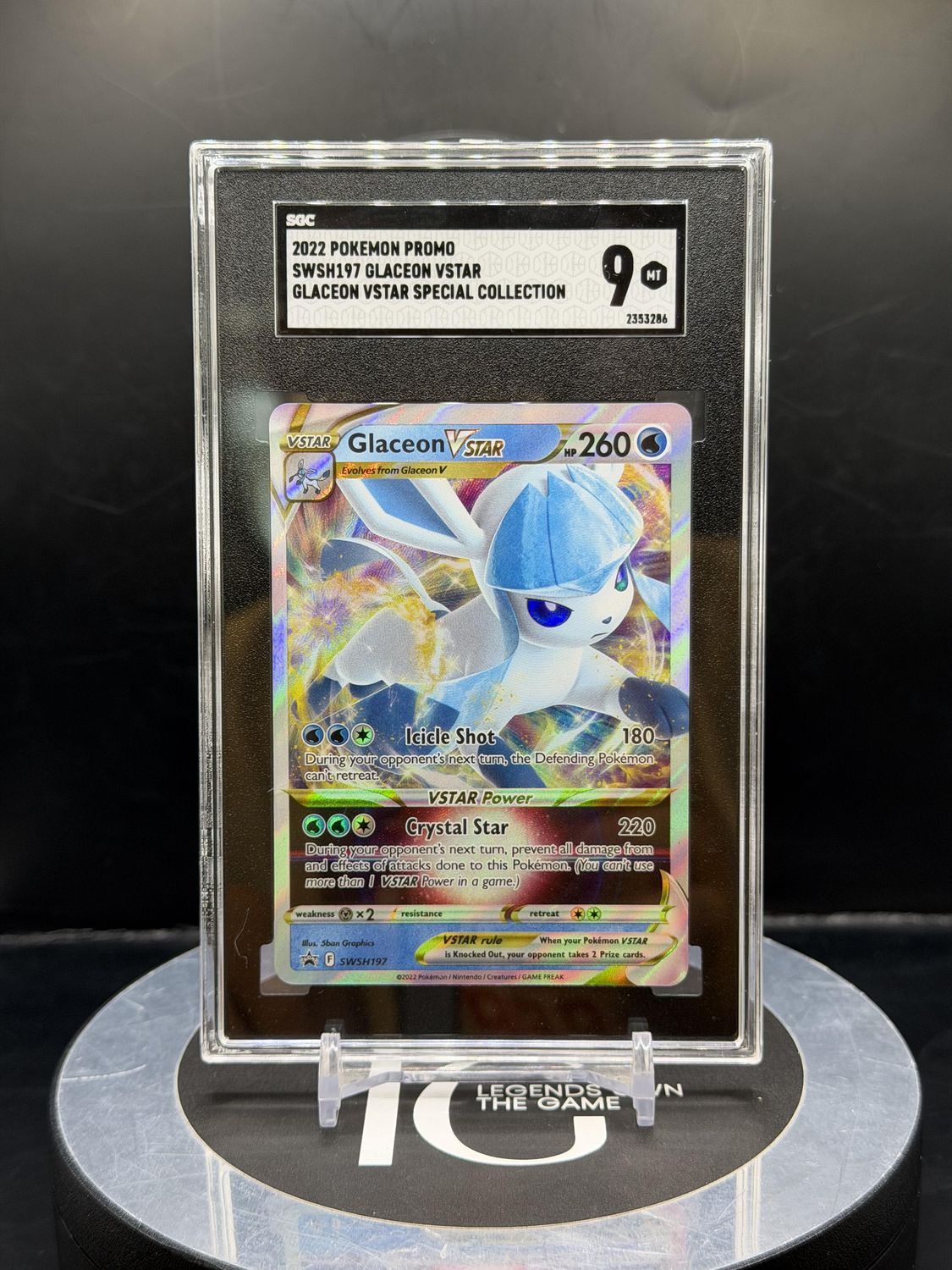 2021 Pokemon Promo SWSH197 Glaceon Vstar Glaceon Vstar Special Collection SGC 9