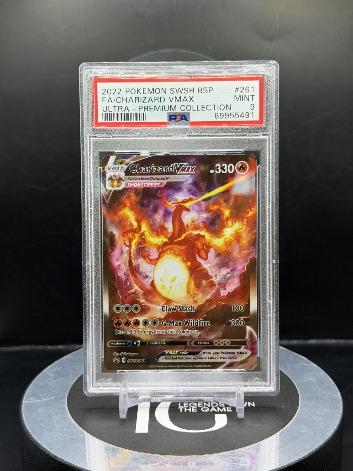 2022 Pokemon SWSH BSP Fa/Charizard Vmax Ultra - Premium Collection #261 PSA 9