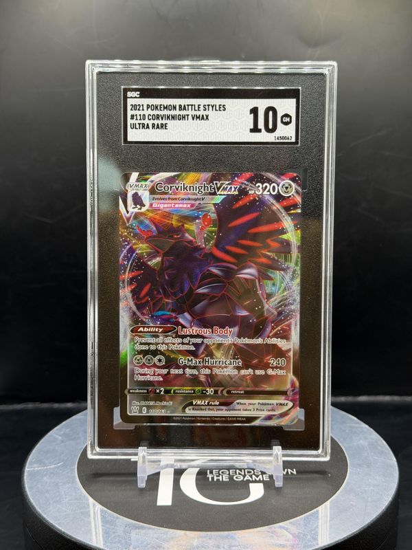 2021 Pokemon Battle Styles #110 Corviknight Vmax Ultra Rare SGC 10