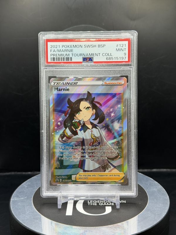 2021 Pokemon SWSH BSP FA/Marnie Premium Tournament Coll. #121 PSA 9