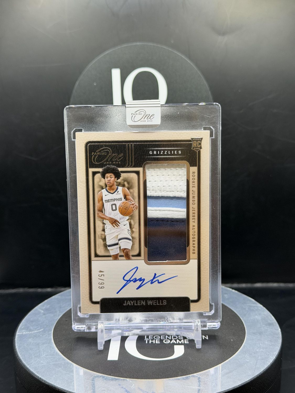 2024 Panini One and One Jaylen Wells Auto Patch RJJ-WEL 45/99