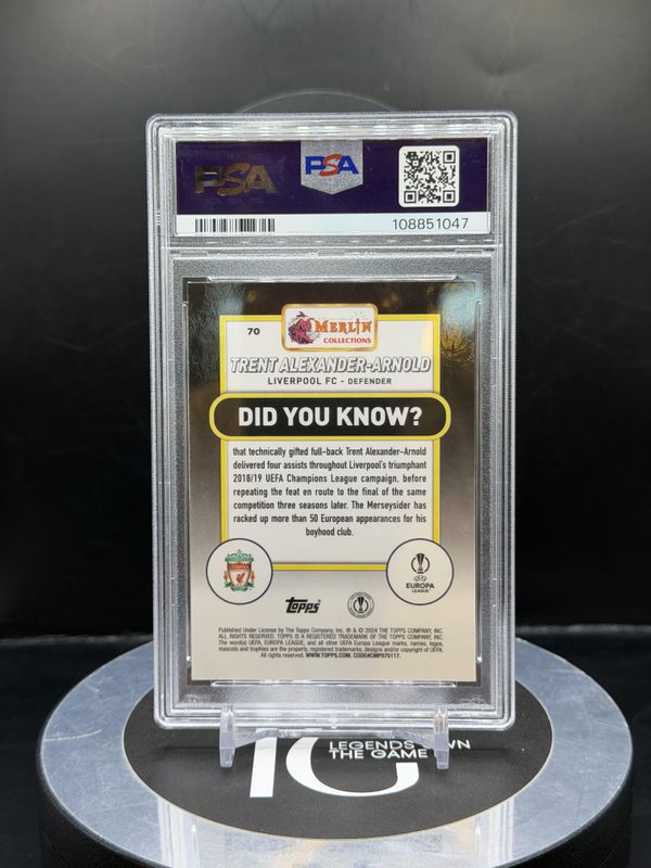 2023-24 Topps Merlin UCC T. Alexander-Arnold Atomic #70 113/250 PSA 9