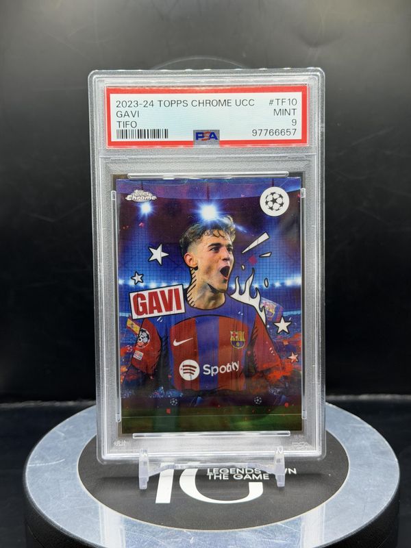 2023-24 Topps Chrome UCC Gavi Tifo #TF10 PSA 9