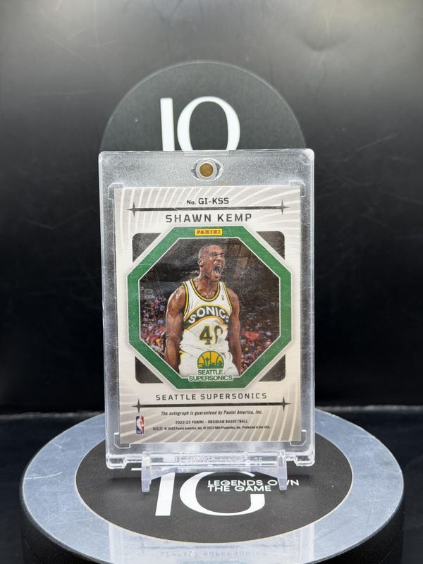 2022-23 Obsidian Basketball Supersonics Shawn Kemp Auto #GI-KSS 084/149