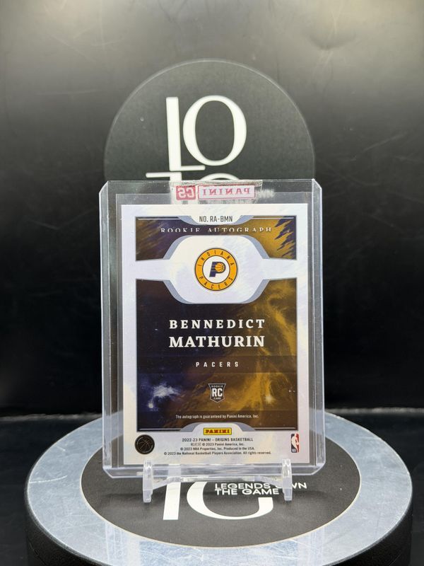 2022-23 Panini Origins Basketball Bennedict Mathurin Autograph #RA-BMN 20/99