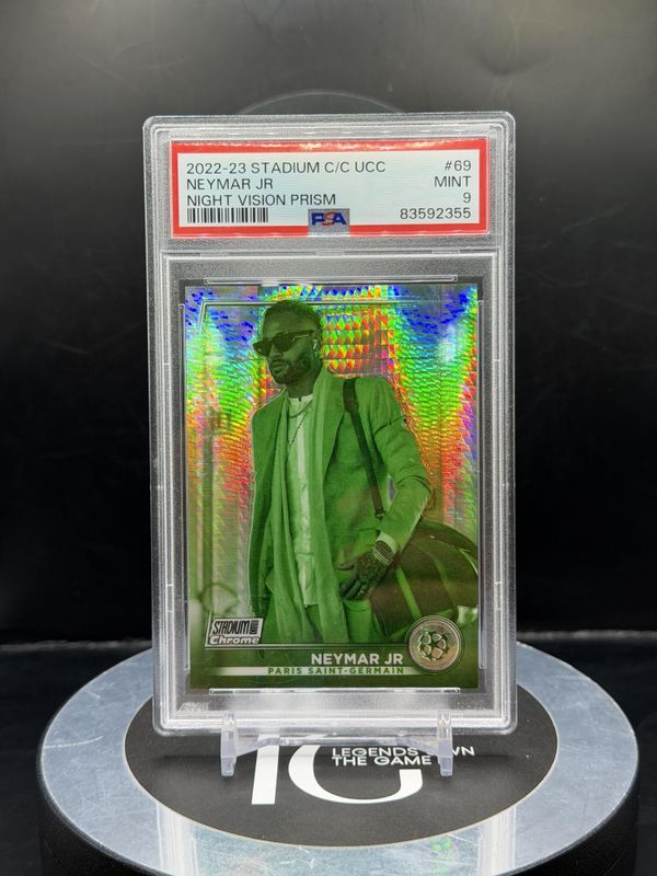 2022-23 Stadium C/C UCC Neymar Jr Night Vision Prism #69 178/199 PSA 9