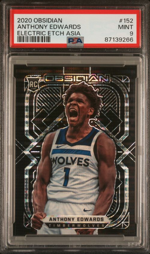 2020 Obsidian Anthony Edwards Electric Etch Asia #152 PSA 9
