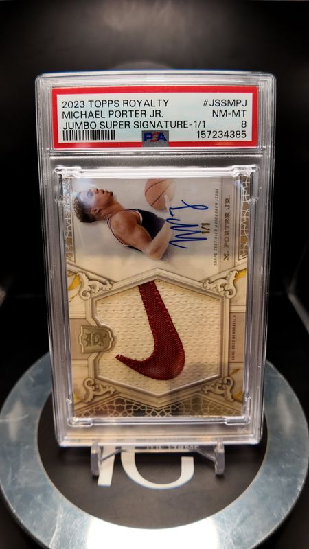 2023 Topps Royalty Michael Porter Jr. Jumbo Super Signature - 1/1 #JSSMPJ PSA 8