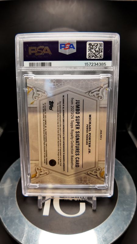2023 Topps Royalty Michael Porter Jr. Jumbo Super Signature - 1/1 #JSSMPJ PSA 8