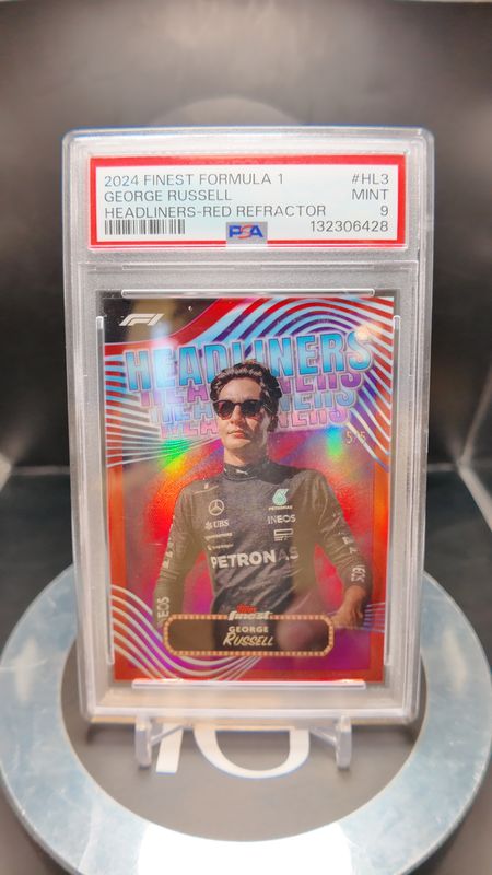 2024 Finest Formula 1 George Russell Headliners-Red Refractor #HL3 PSA 9