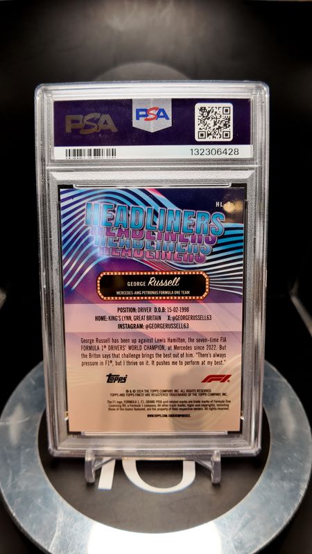 2024 Finest Formula 1 George Russell Headliners-Red Refractor #HL3 PSA 9