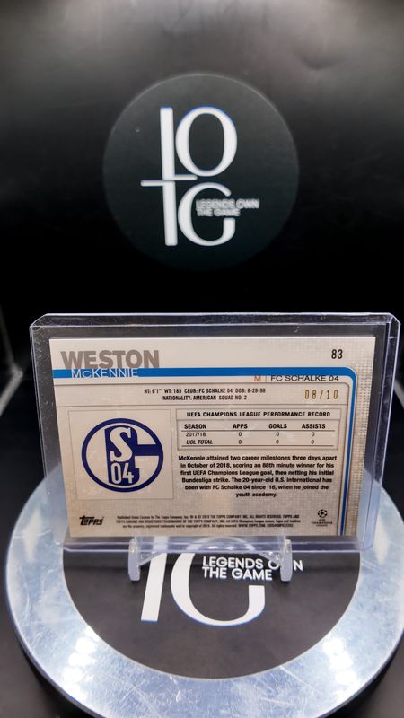 2018 Topps Chrome UCL Weston Mckennie 8/10 #83