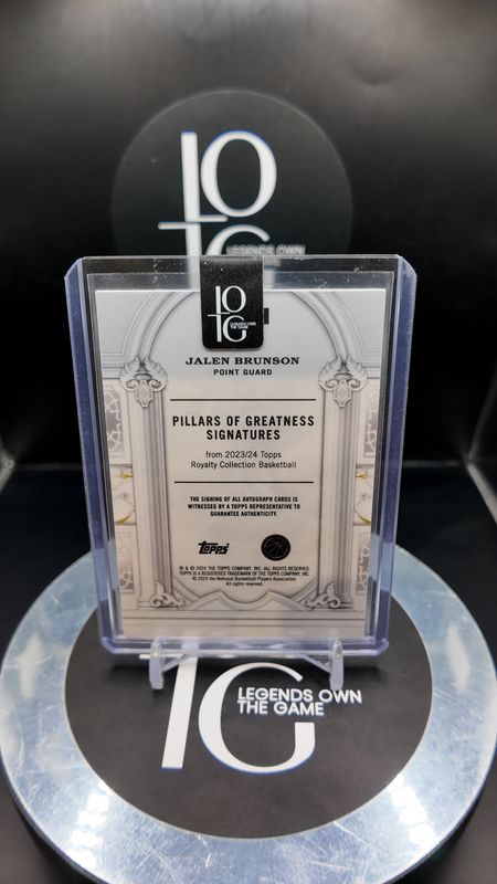 2023-24 Topps Royalty Collection Basketball Pillars of Greatness Signatures Jalen Brunson 6/99 #PGS-JB